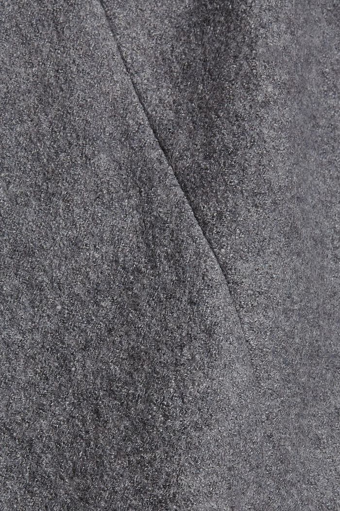 En mezcla de lana: chaqueta de rizo con cuello alto, GUNMETAL, detail image number 4