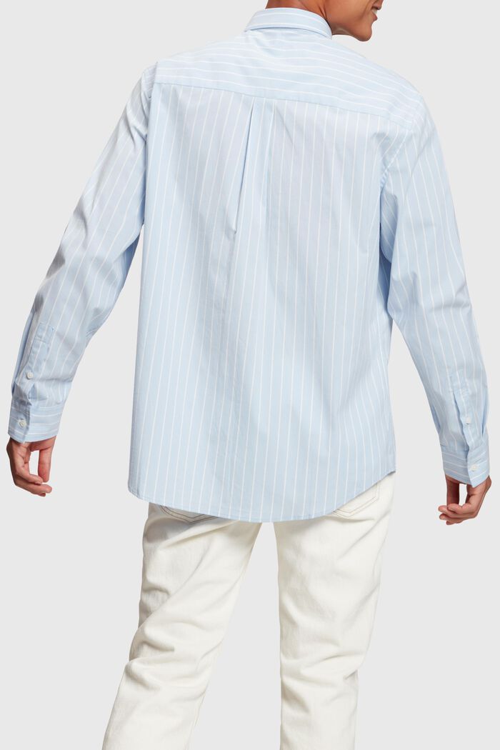 Camisa holgada de popelina con diseño a rayas, WHITE, detail image number 1