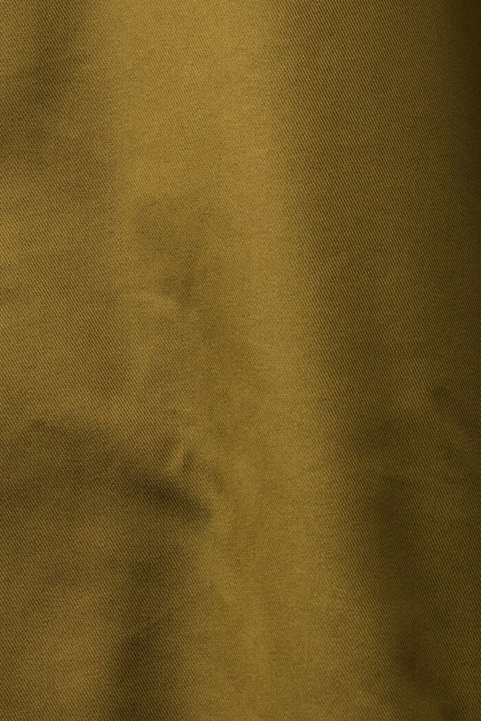 Gabardina de algodón ecológico con cinturón, OLIVE, detail image number 5