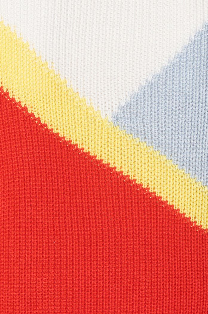 Jersey de punto con bloques de color, algodón ecológico, RED, detail image number 3