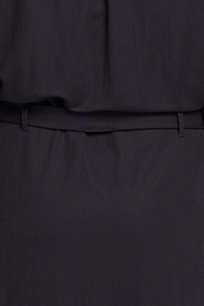 CURVY vestido camisero con cinturón de anudar, BLACK, detail image number 2