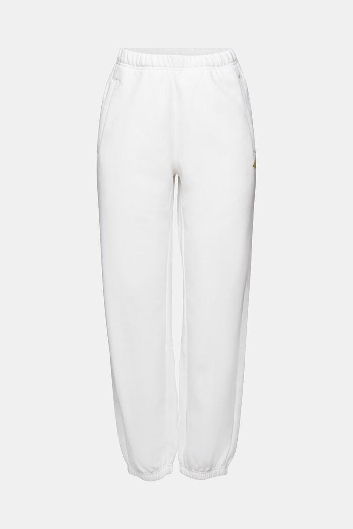 Pantalones deportivos de felpa, WHITE, detail image number 6