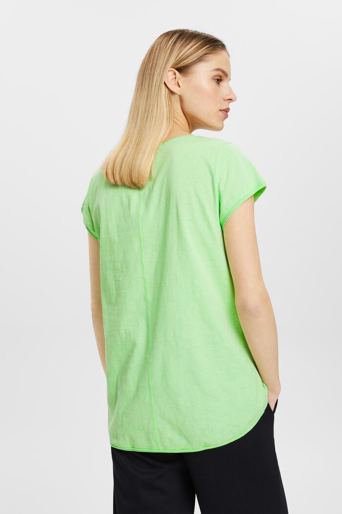 Camiseta flameada de algodón, CITRUS GREEN, detail image number 3
