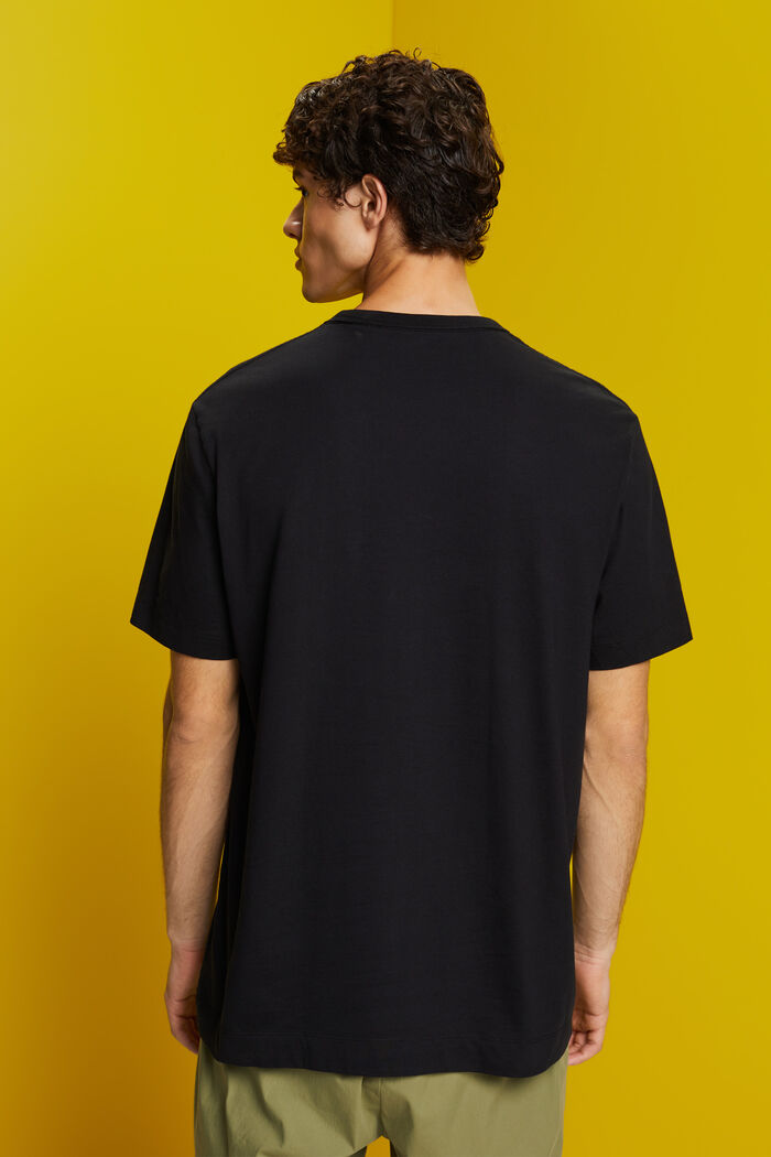 Camiseta de tejido jersey con estampado, 100% algodón, BLACK, detail image number 3