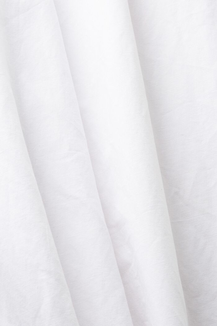 Pantalones de algodón y lino, WHITE, detail image number 6