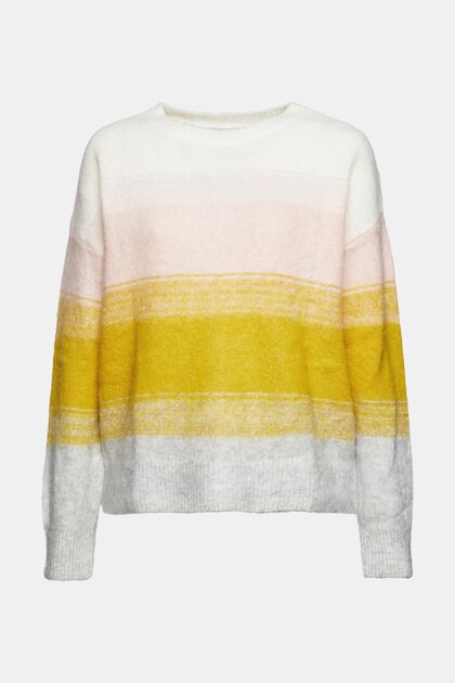 Con lana: jersey con degradación de color
