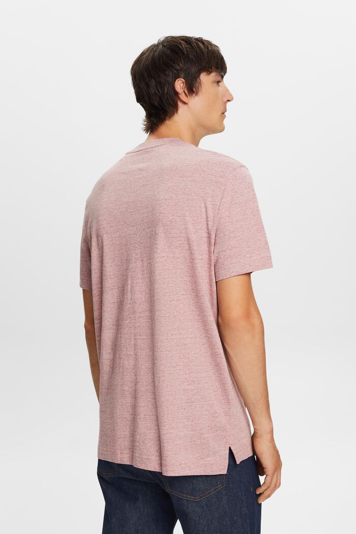 Camiseta de cuello redondo, 100% algodón, OLD PINK, detail image number 3