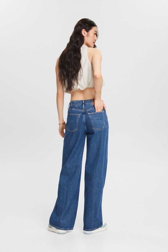 Jeans high-rise retro wide leg, BLUE MEDIUM WASHED, detail image number 2