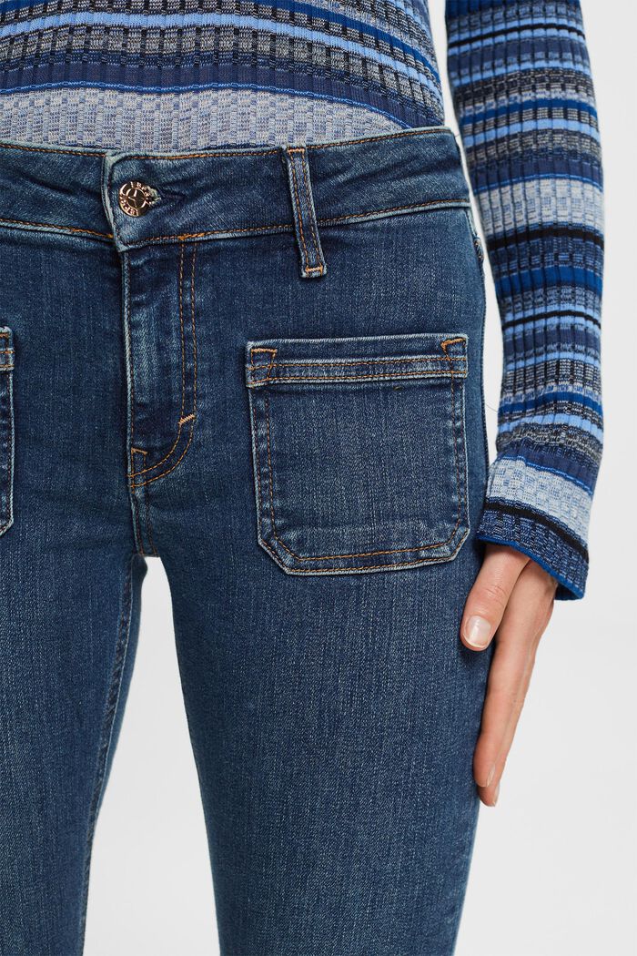 Jeans skinny mid-rise, BLUE DARK WASHED, detail image number 5