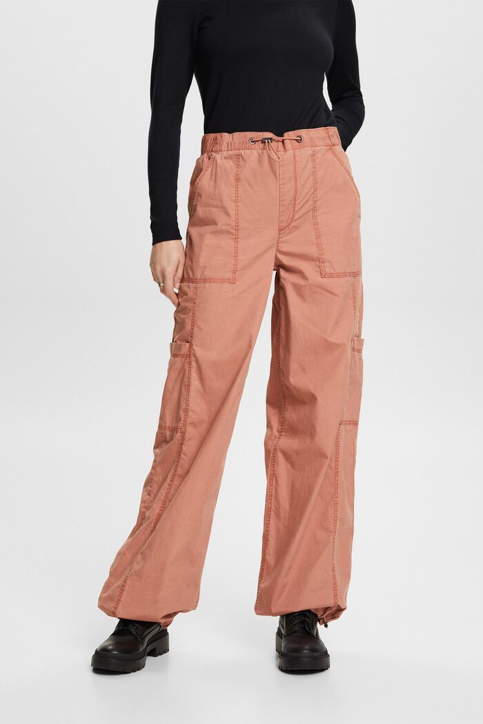 Pantalones estilo cargo, 100 % algodón, TERRACOTTA, detail image number 4
