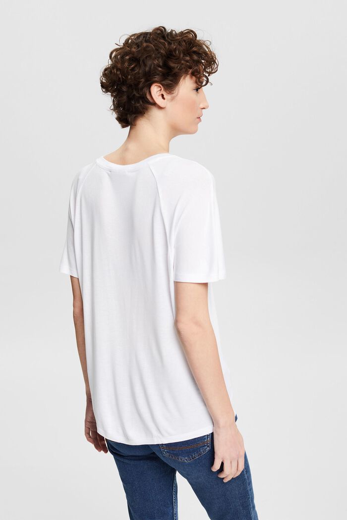 Camiseta de LENZING™ ECOVERO™ con mensaje, WHITE, detail image number 3