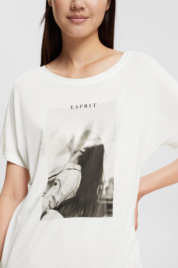 Camiseta estampada, LENZING™ ECOVERO™, OFF WHITE, detail image number 0