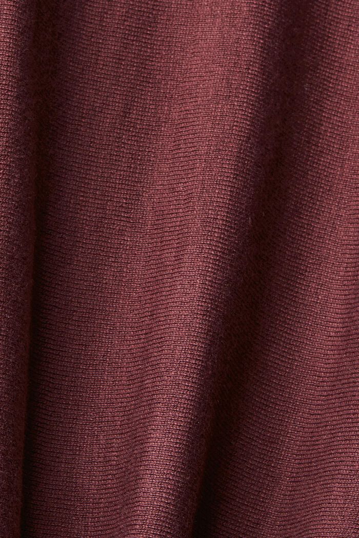 Jersey fabricado con tejido reciclado, BORDEAUX RED, detail image number 5