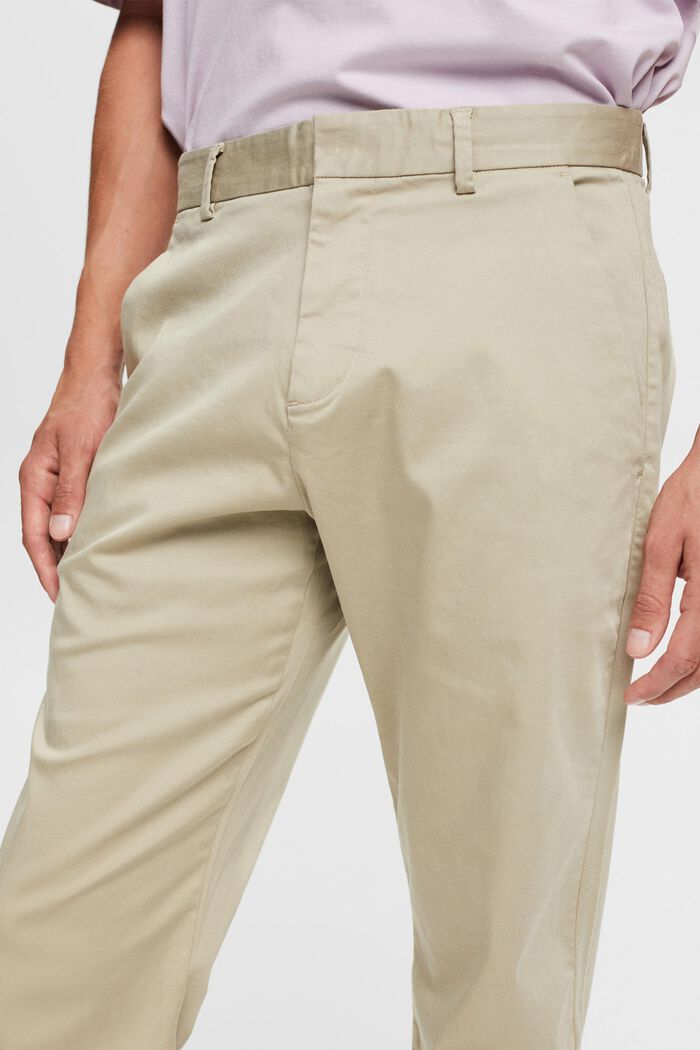 Con TENCEL™: pantalones chinos, BEIGE, detail image number 3