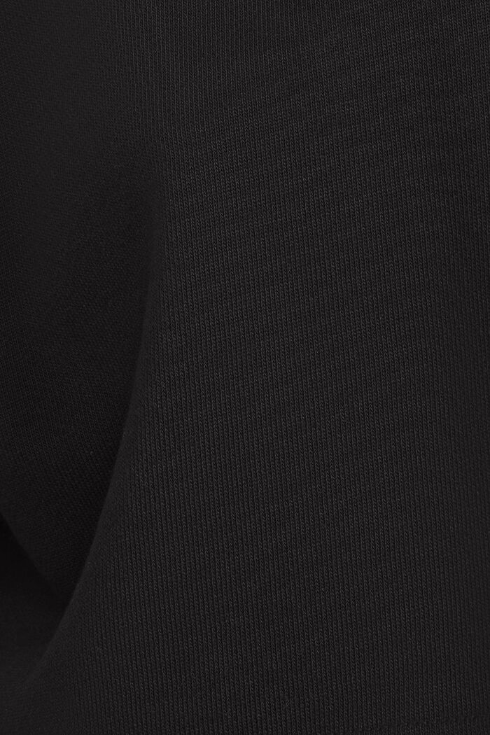 Sudadera cropped de rizo de algodón ecológico, BLACK, detail image number 4