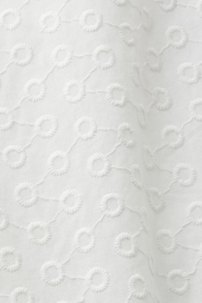 Blusa con bordado, 100% algodón, WHITE, detail image number 4
