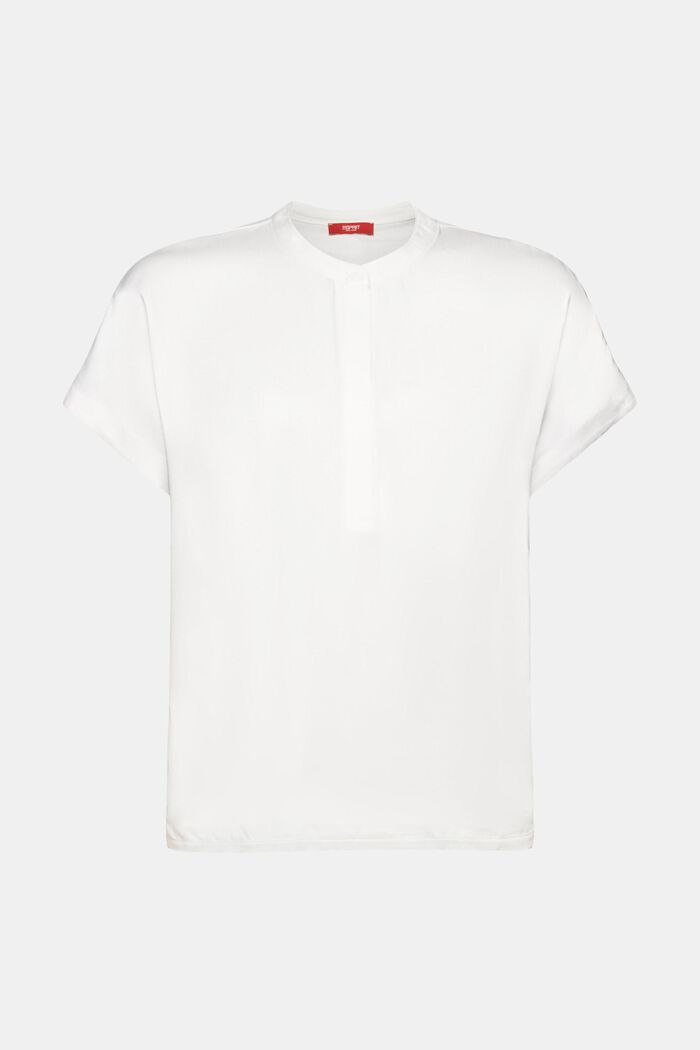 Camiseta en mezcla de tejidos, OFF WHITE, detail image number 6
