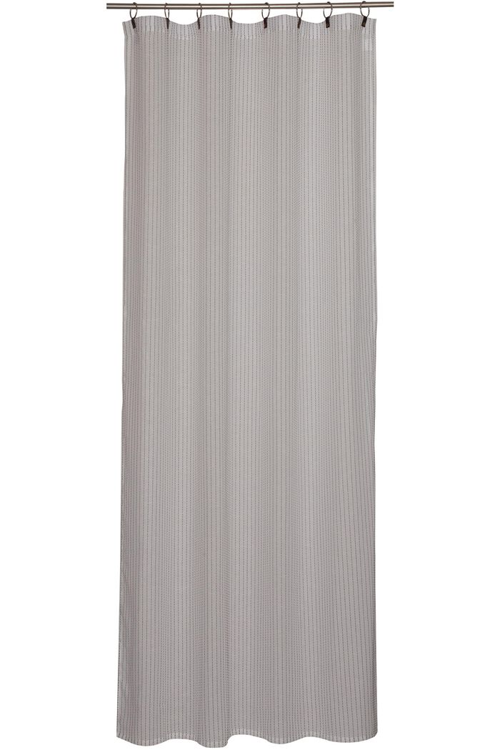 Cortina de ojales semitransparente con rayas, NATURE, detail image number 0