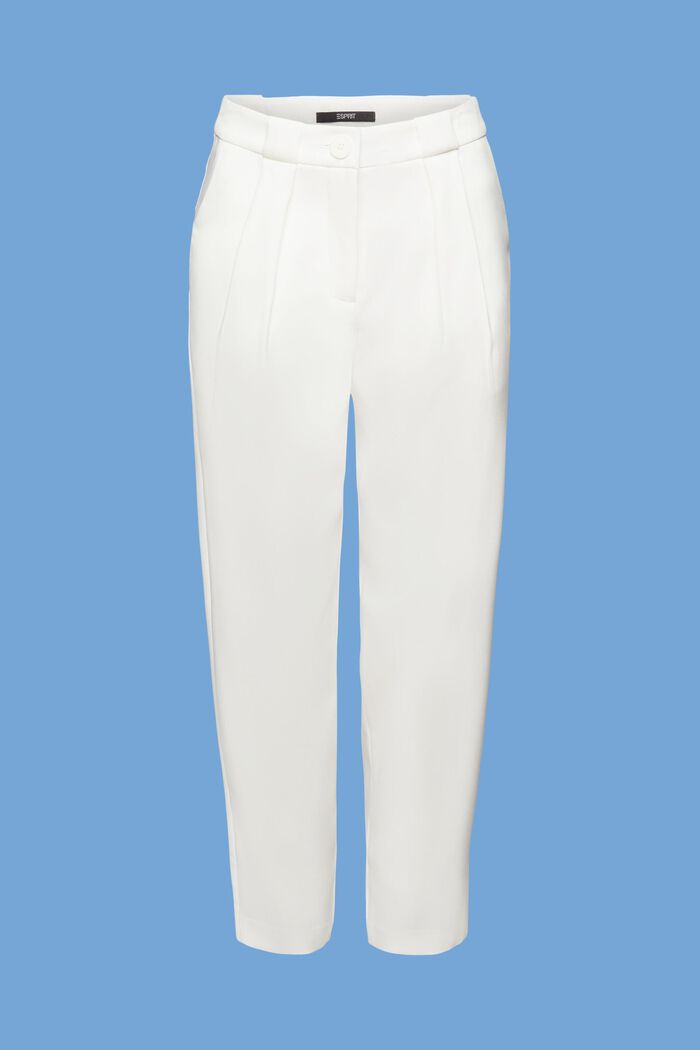 Pantalón tobillero de sarga primaveral, WHITE, detail image number 7