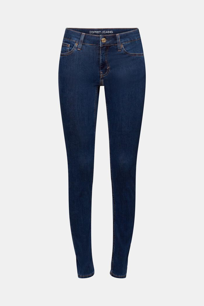 Jeans mid-rise skinny, BLUE DARK WASHED, detail image number 7