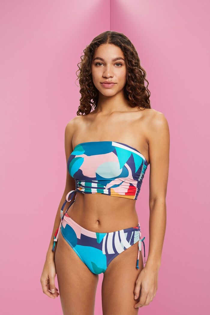 Braguita de bikini con estampado multicolor, INK, detail image number 0
