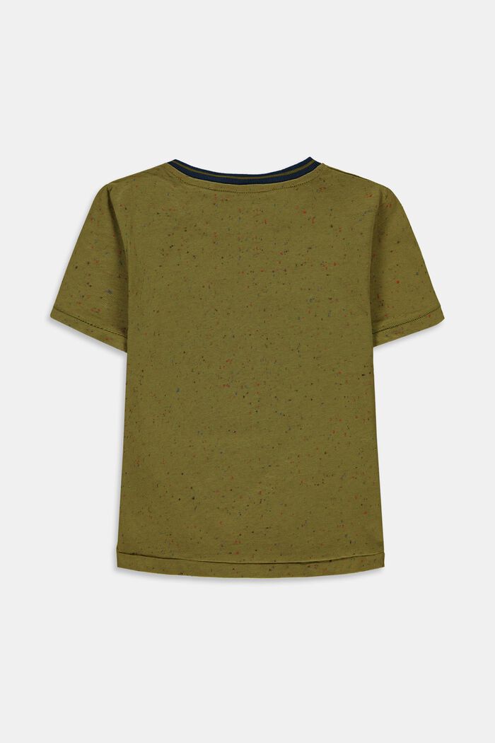 Camiseta con estampado en 100% algodón, LEAF GREEN, detail image number 1