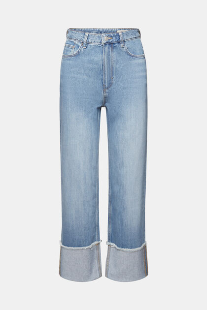 Jeans cropped estilo años 80 con dobleces cosidos, TENCEL™