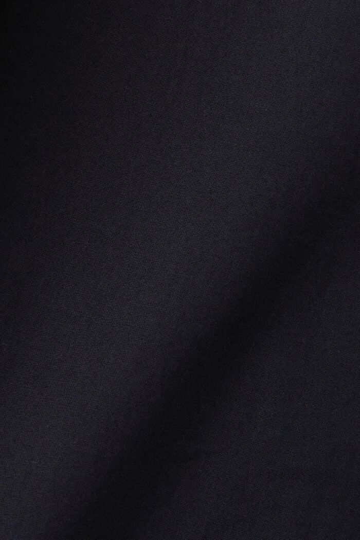 Camisa entallada de algodón, BLACK, detail image number 4