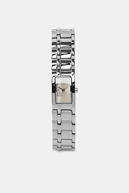 Reloj de acero inoxidable con diseño cuadrado