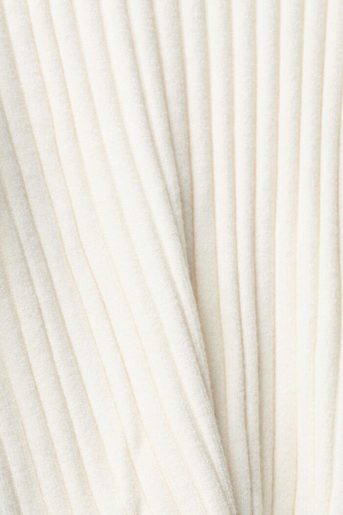 Jersey de cuello alto acanalado, OFF WHITE, detail image number 4