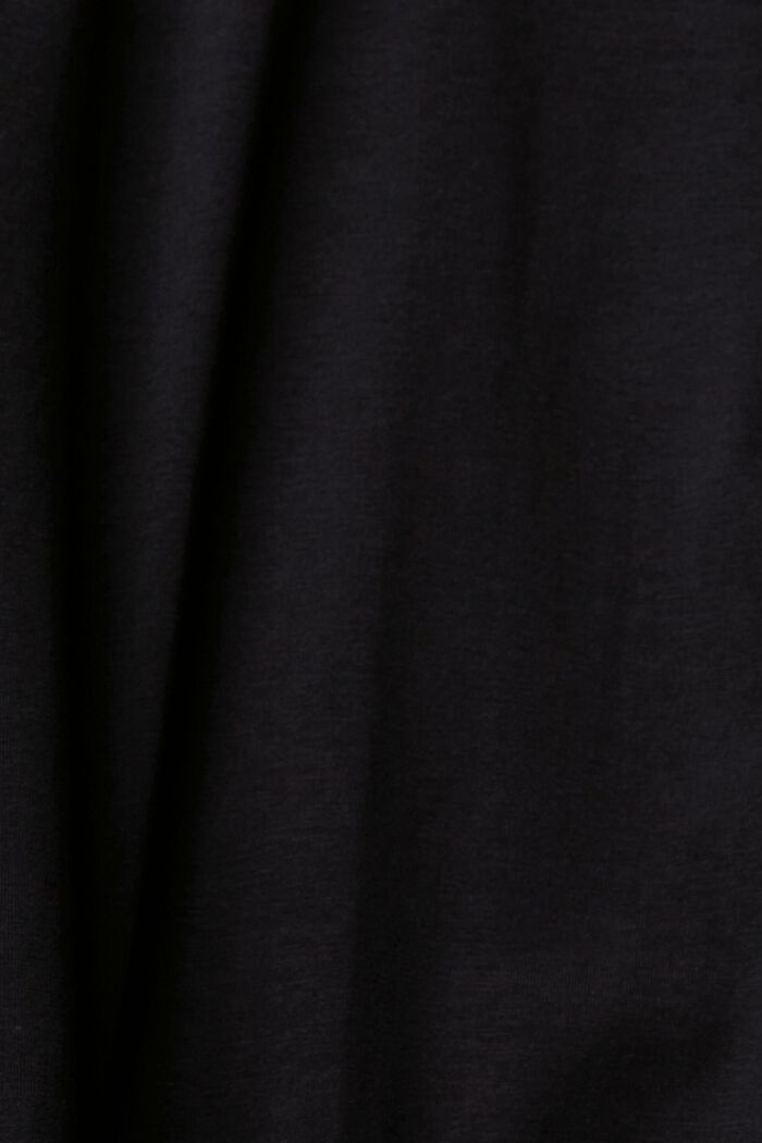 Camiseta de manga larga con agujeros para el pulgar, BLACK, detail image number 0