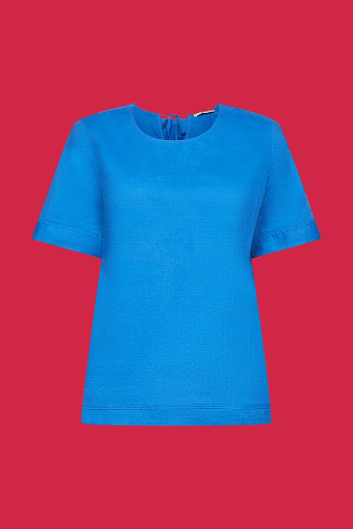 Blusa con detalle de abertura, BRIGHT BLUE, detail image number 6