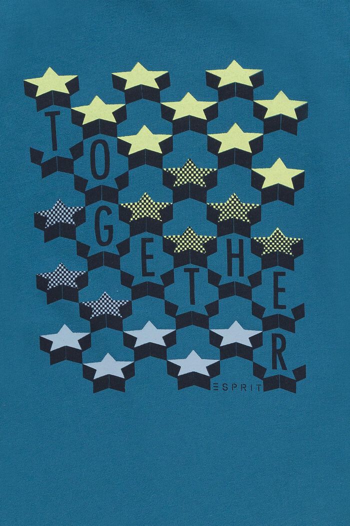 Camiseta de manga larga con estampado de estrellas, PETROL BLUE, detail image number 2