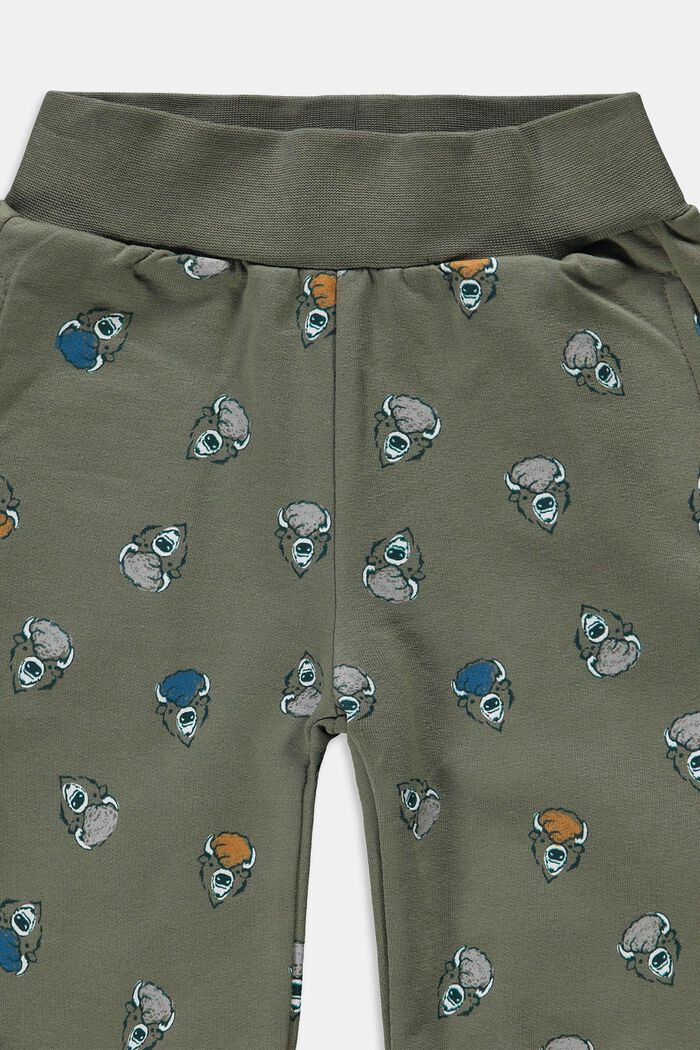 Pantalón deportivo con motivos estampados, algodón ecológico, FOREST, detail image number 2