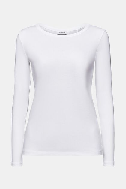 Camiseta de jersey de algodón con manga larga