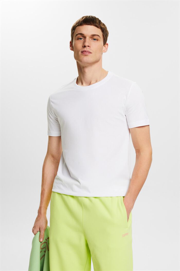 Camiseta de punto de algodón ecológico, WHITE, detail image number 0