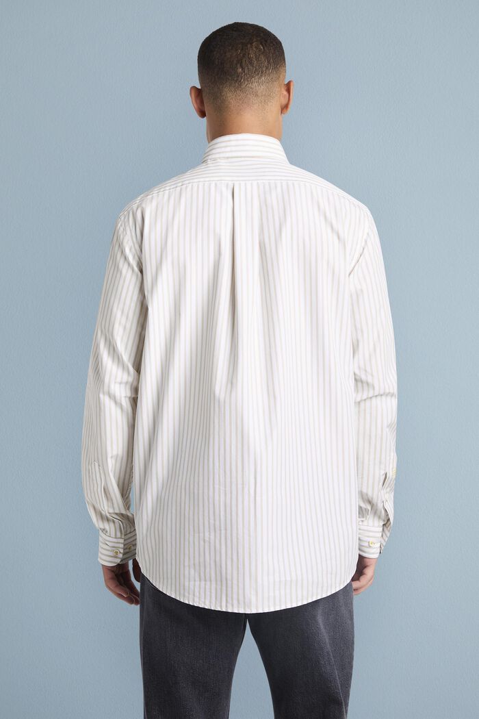 Camisa de popelina de algodón con diseño a rayas, LIGHT GREY, detail image number 3