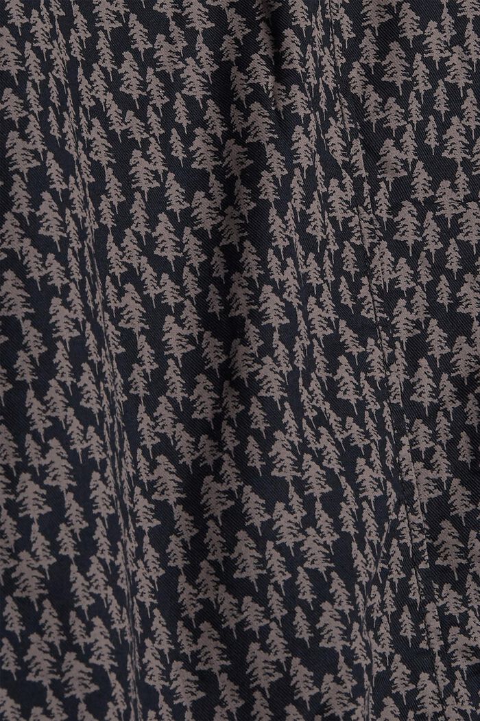 Camisa con estampado de árboles, BLACK, detail image number 4