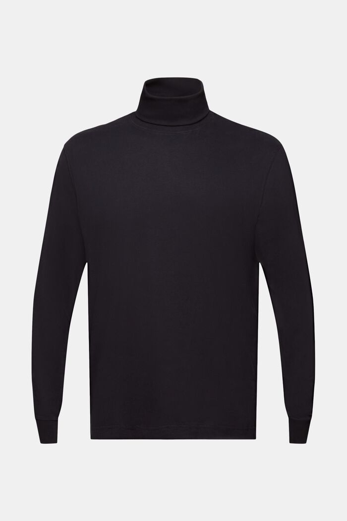 Camiseta de algodón de manga larga, BLACK, detail image number 7