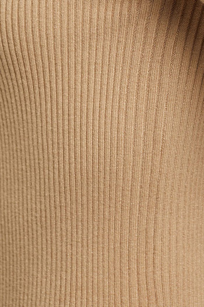 Jersey acanalado con mangas cortas, SAND, detail image number 6