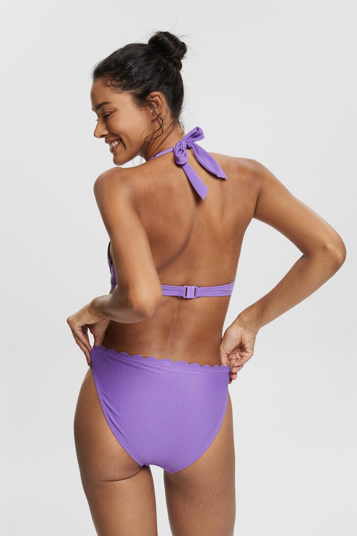 Braguita de bikini con bajo ondulado, VIOLET, detail image number 1