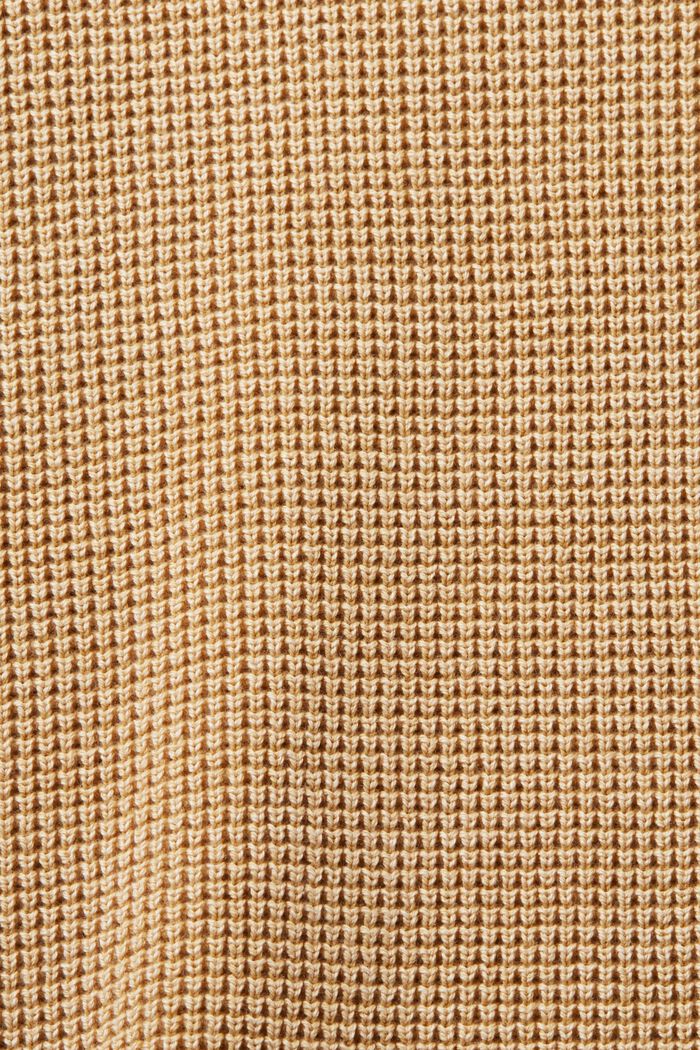 Jersey básico de cuello redondo, 100% algodón, BEIGE, detail image number 4