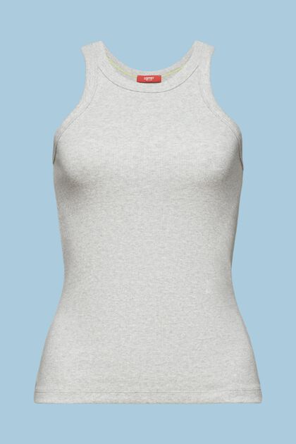Camiseta de tirantes acanalada de algodón ecológico