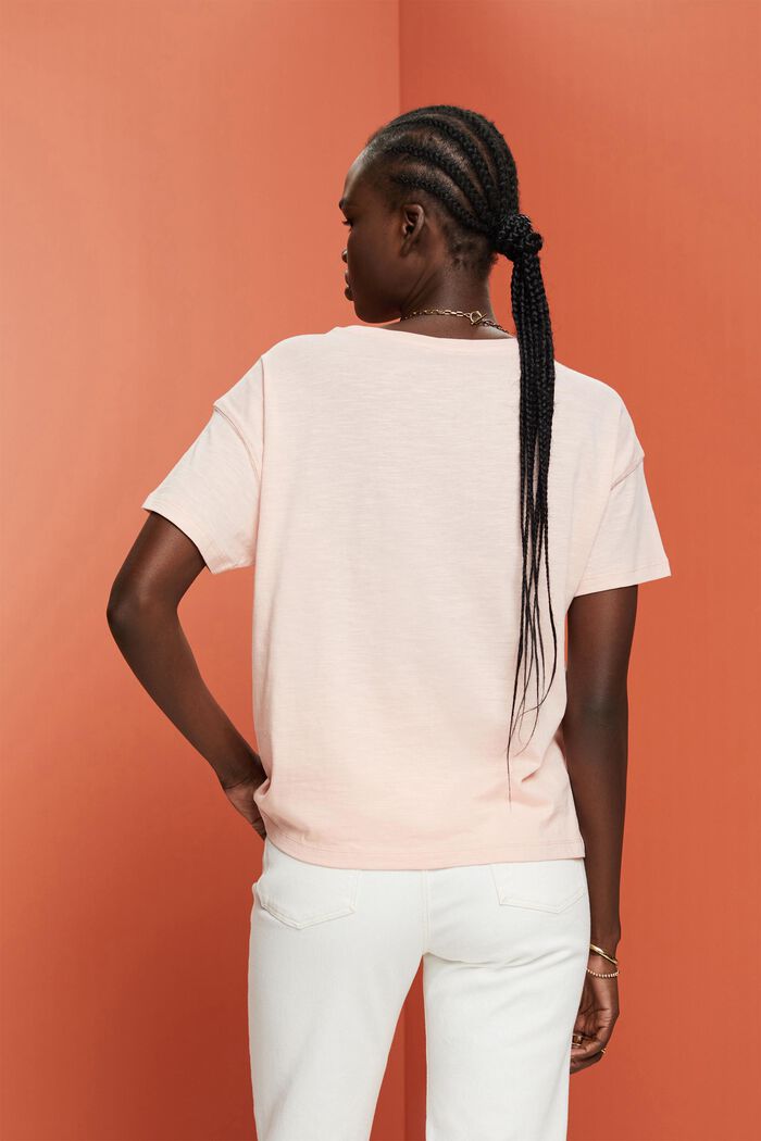 Camiseta con cintas de encaje, 100% algodón, PASTEL PINK, detail image number 3