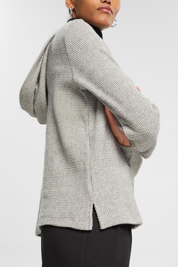 Sudadera de tejido jersey cepillado con capucha, MEDIUM GREY, detail image number 2