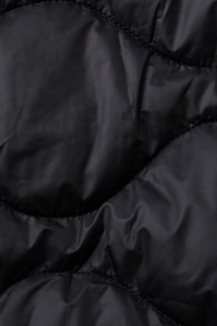 Reciclado: chaleco acolchado largo, BLACK, detail image number 6