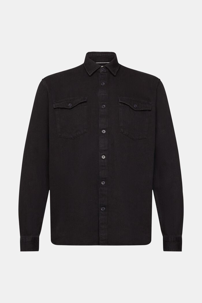 Camisa vaquera, BLACK DARK WASHED, detail image number 5
