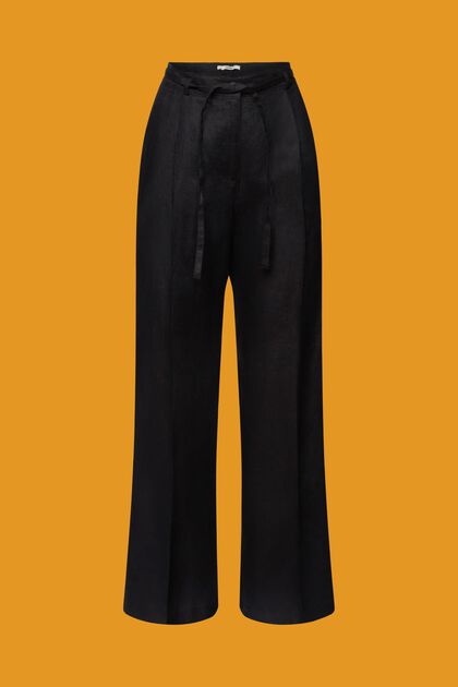 Pantalones de lino de corte ancho