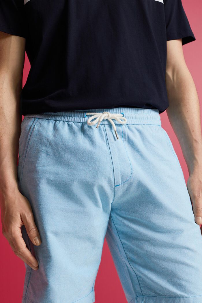 Pantalón corto de sarga, 100% algodón, DARK TURQUOISE, detail image number 2