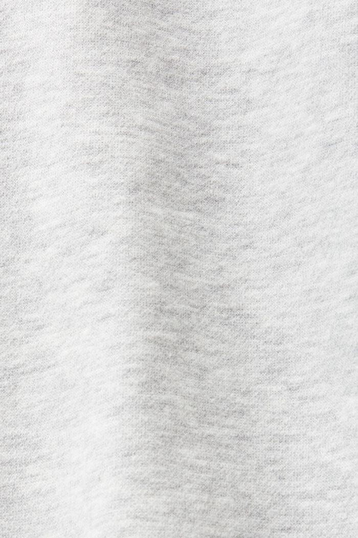 Sudadera con capucha en mezcla de algodón con logotipo, LIGHT GREY, detail image number 5